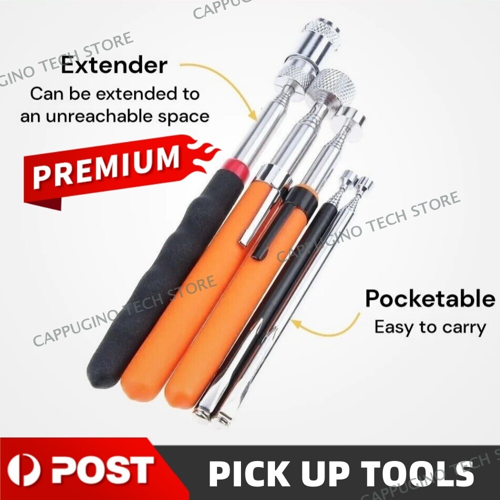 CAPPUGINO 5 Pcs Portable Magnetic Pick Up Tool Extendable Telescopic LED Torch