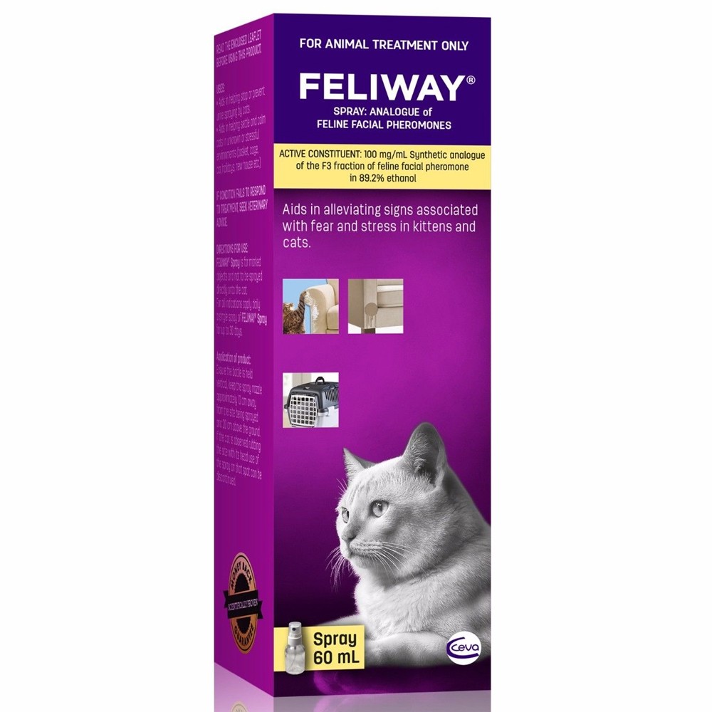 Feliway Calming Diffuser Travel Spray For Kittens Cats 60ml F4470 N/A Other