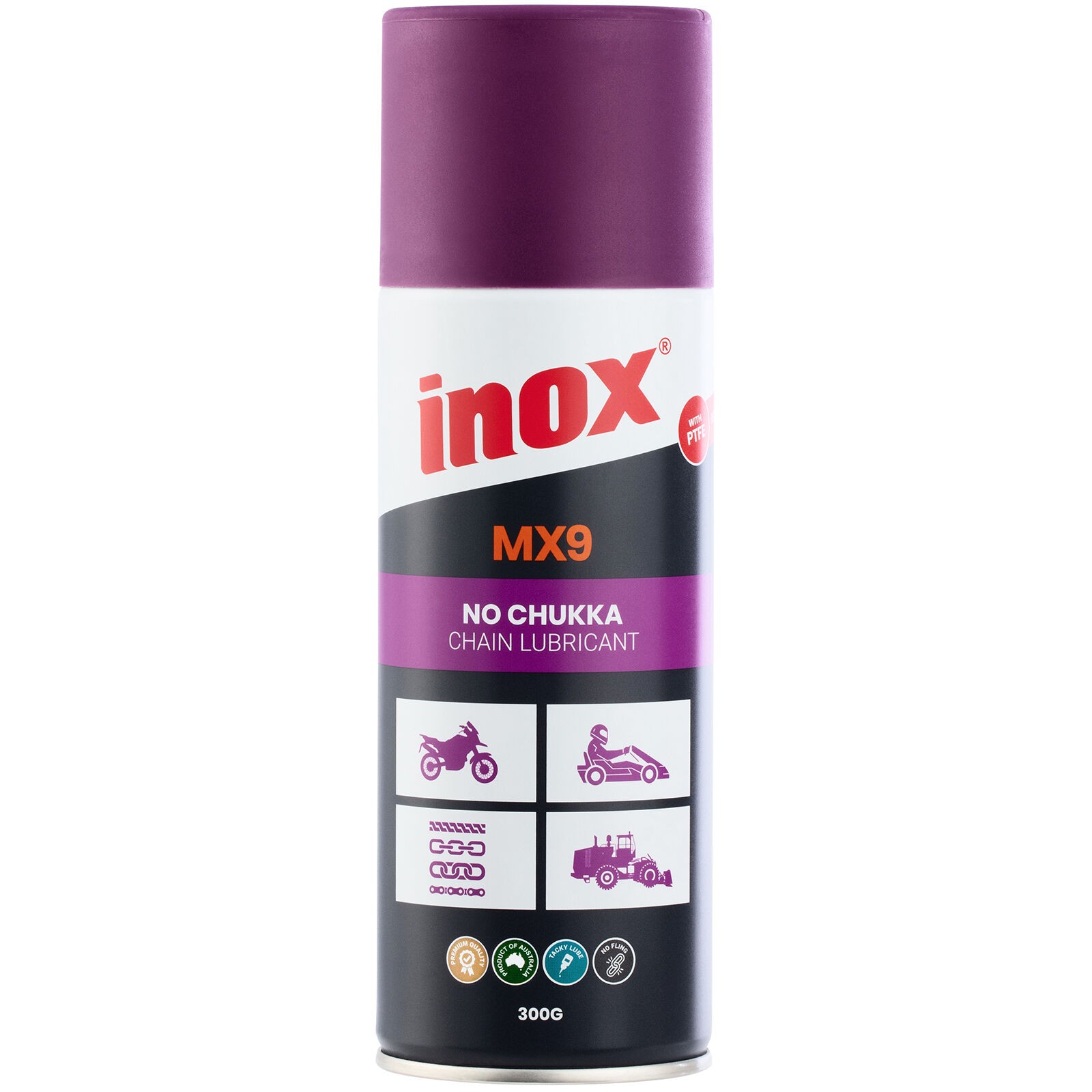 Inox MX9 Chukka Dry Chain Lubricant Aerosol Spray 300g N/A Other