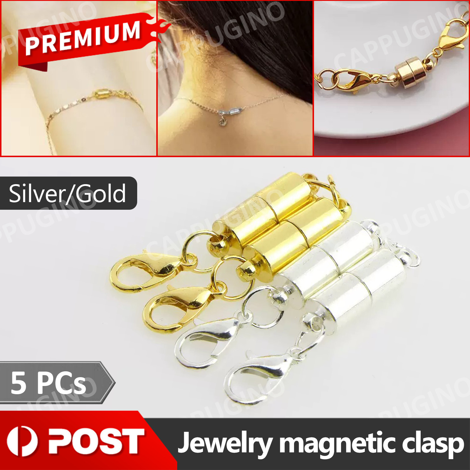 PARTY BESTBUY 5Pcs Magnetic Clasps Necklace Extender Diy Jewellery Making AU Cap