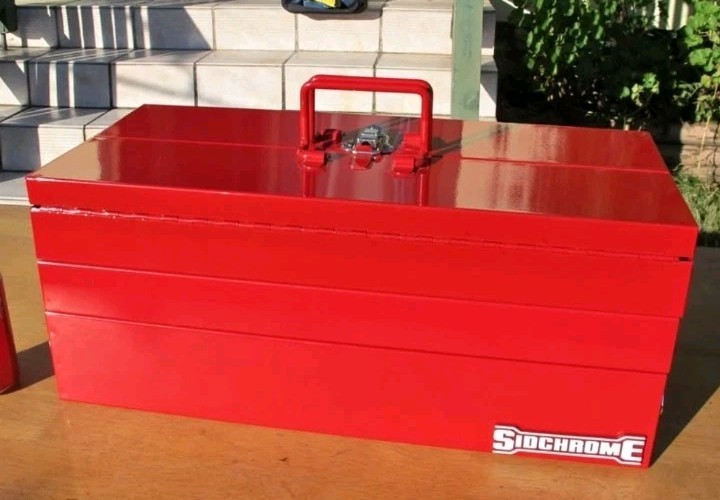 SIDCHROME Red Steel Tool Box 54cm Cantilever Toolbox NEW Heavy Duty