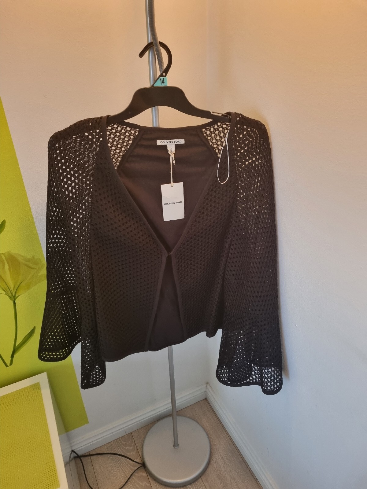 Country Road Cape Lace Jacket Women Size 12 Black New With Tags Fashion