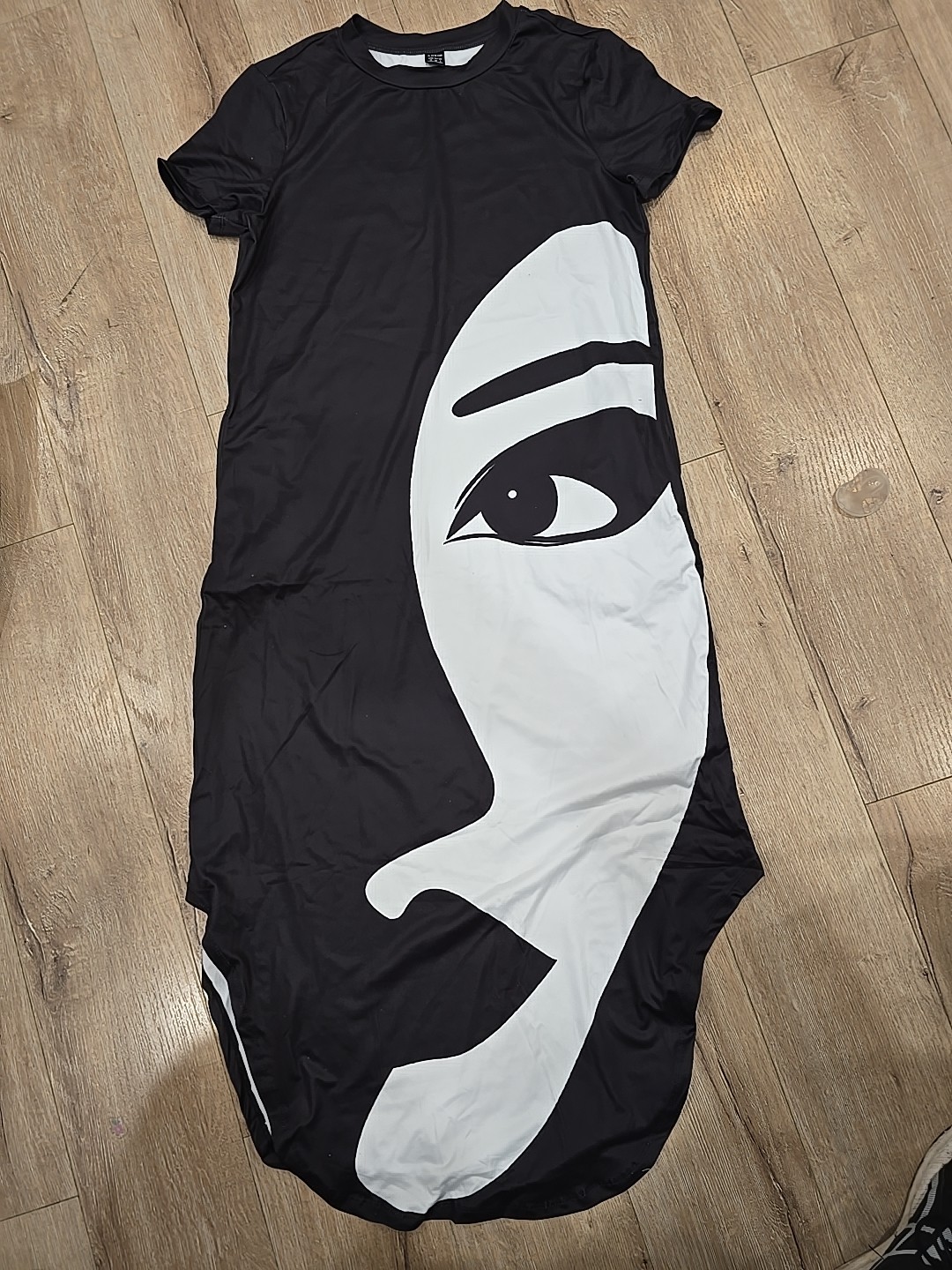 Short Sleeve Dress Black White Womens Shein Size Medium