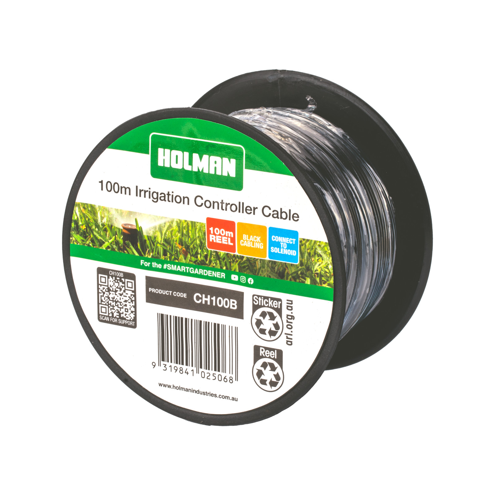 Holman 100m Black Wire Irrigation Cable Car Wiring Adapter