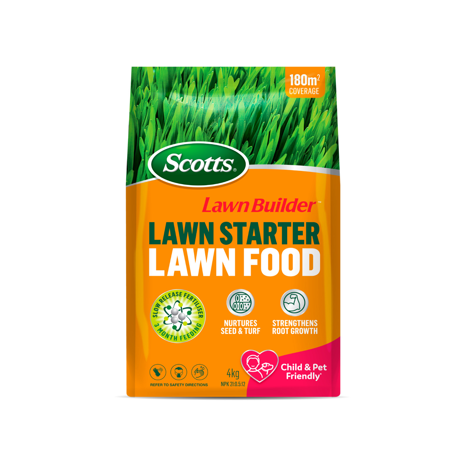 Lawn Builder 4kg Scotts Starter Slow Release Lawn Fertiliser