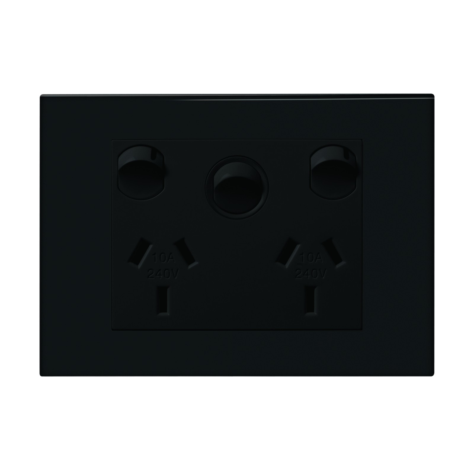 HPM VIVO Double Powerpoint With Extra Switch - Grey