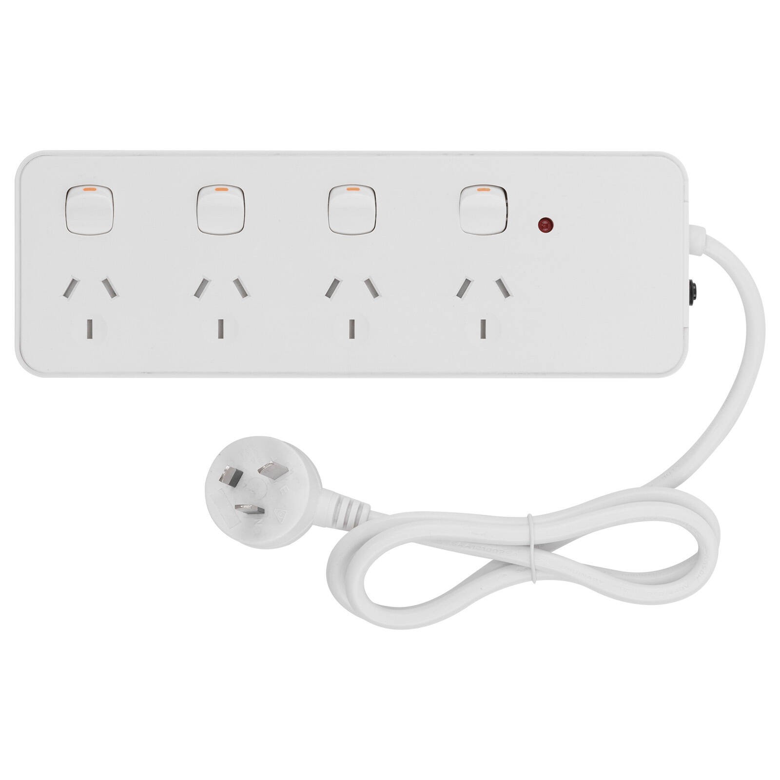 Click 4 Outlet Individually Switched Surge Powerboard with Child Safety Shutters