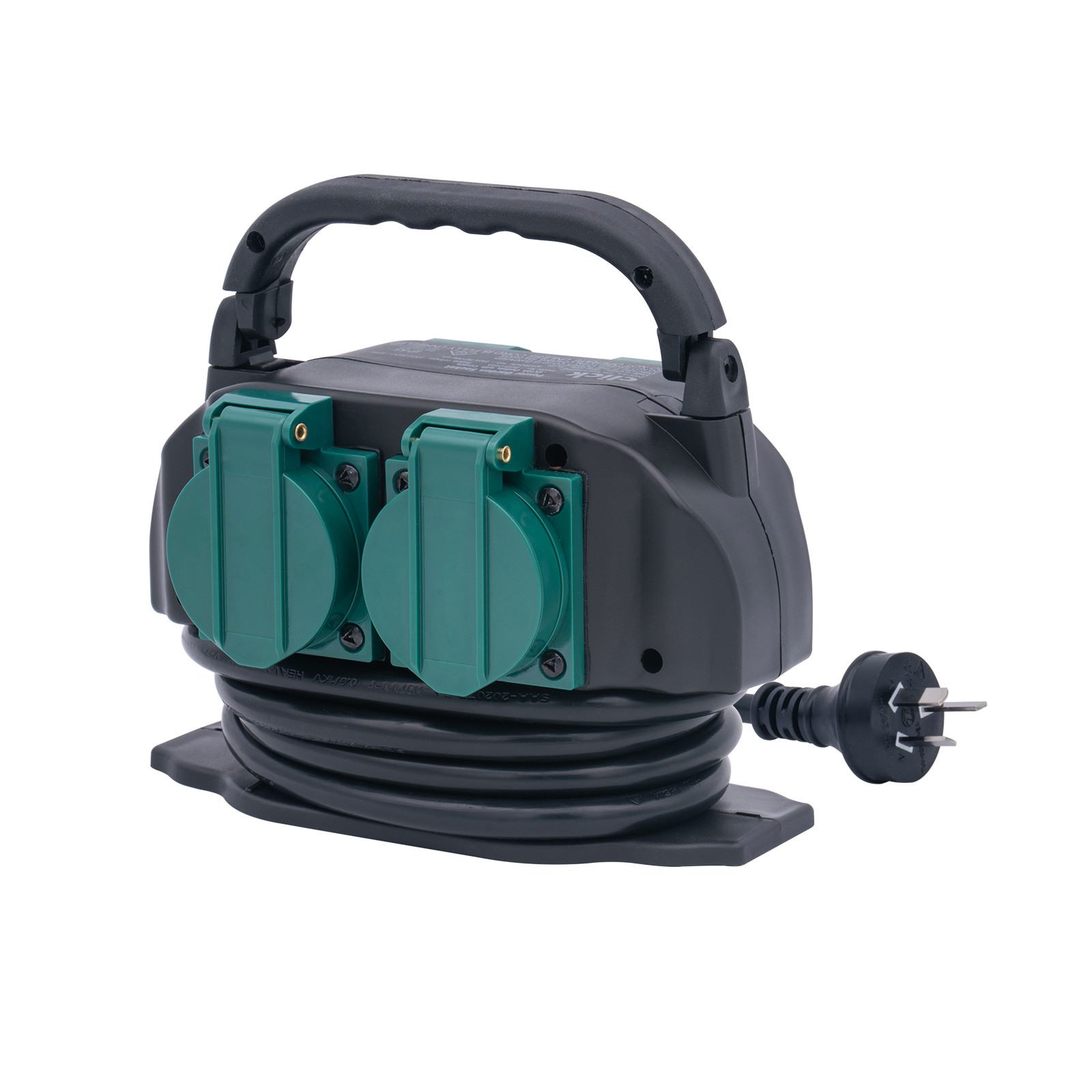 Click 4 Outlet Garden Socket With Handle Workshop Tool