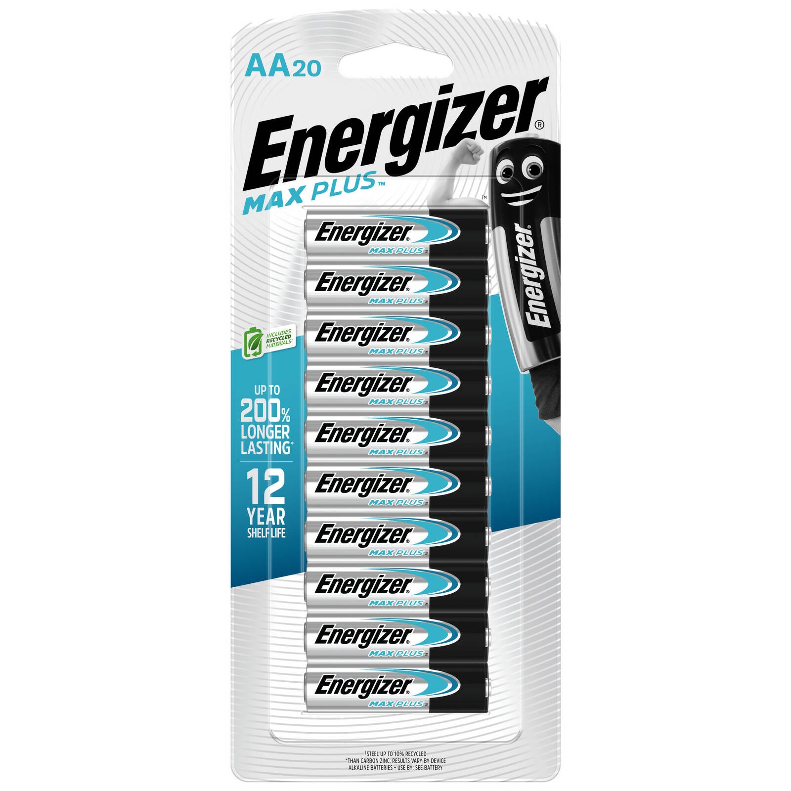 Energizer Max Plus AA Batteries Alkaline - 20 pieces