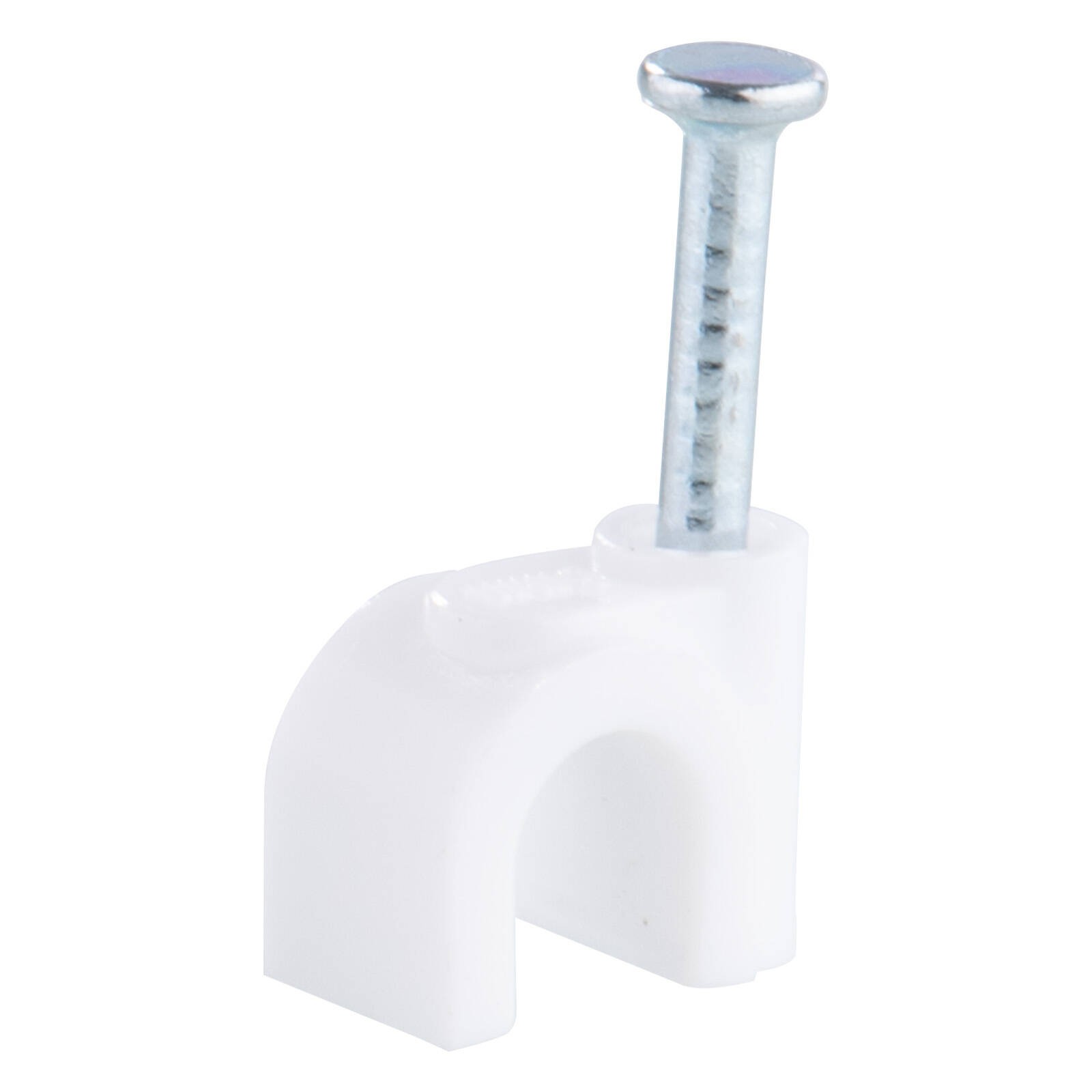 DETA 6mm White Round Cable Clips - White 4 pcs Car Wiring Adapter