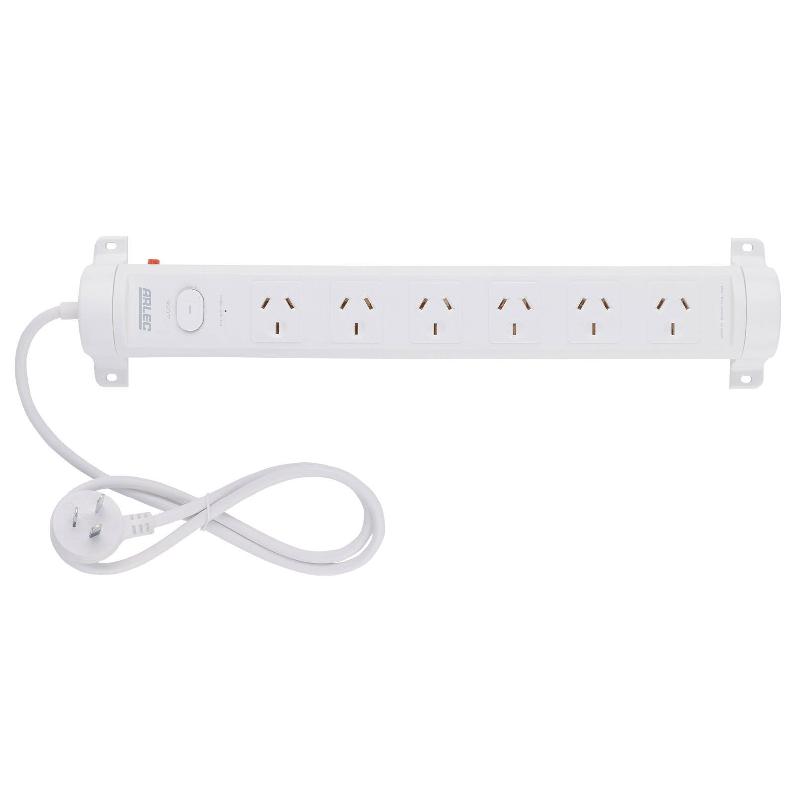 Arlec 6 Outlet Rotatable Powerboard With Surge Protection