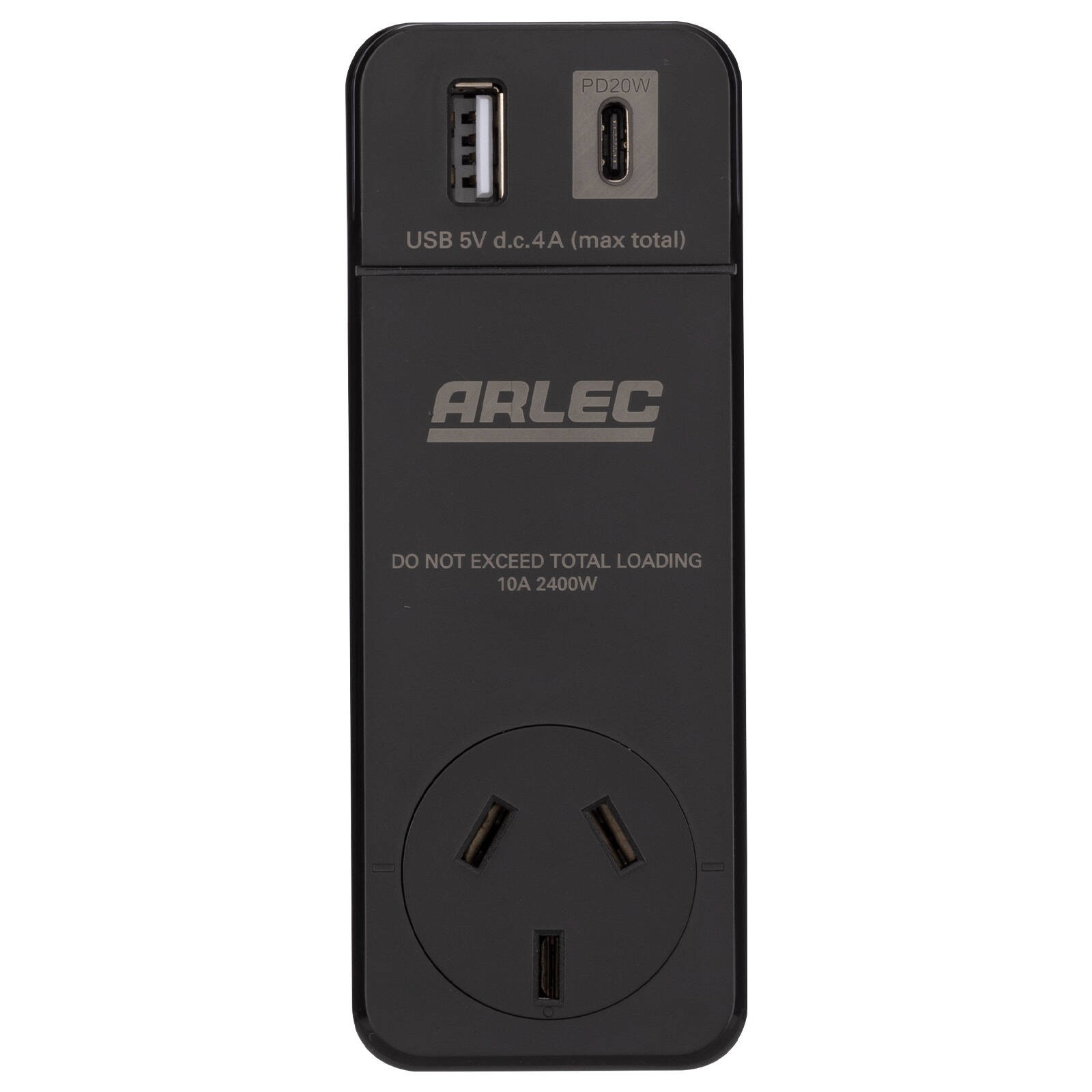 Arlec Power Adaptor With PD20W USB And 180° Rotating Socket Car Wiring Adapter