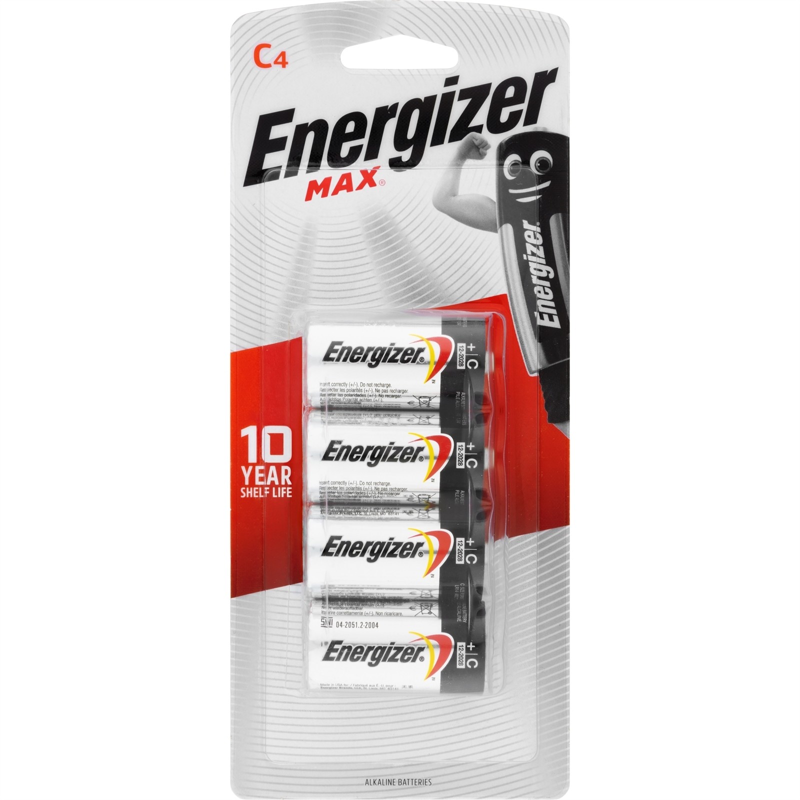 Energizer Max C Alkaline Batteries - 4 pieces