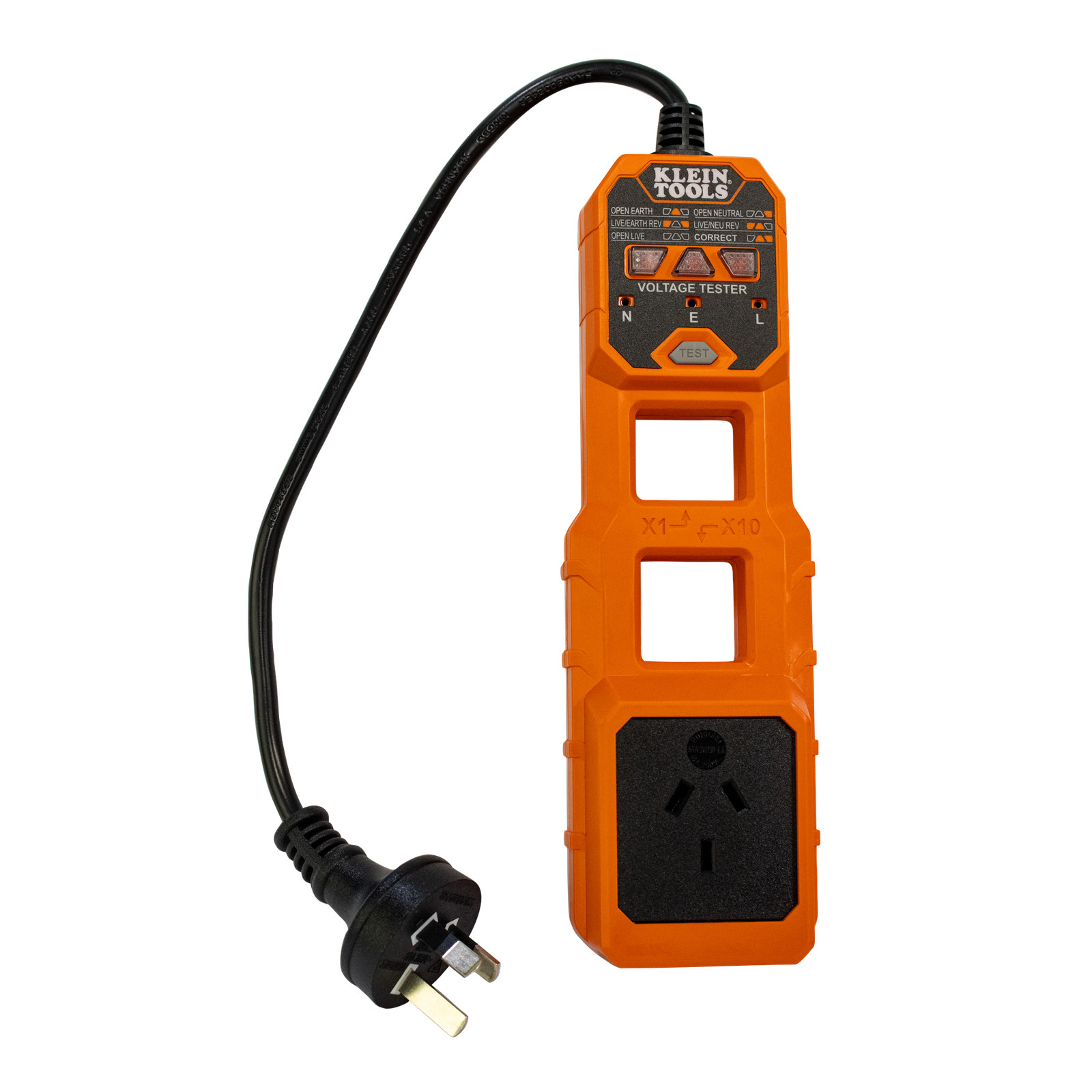Klein Tools 240V Multi-Function Line Splitter with RCD Test Button Workshop Tool