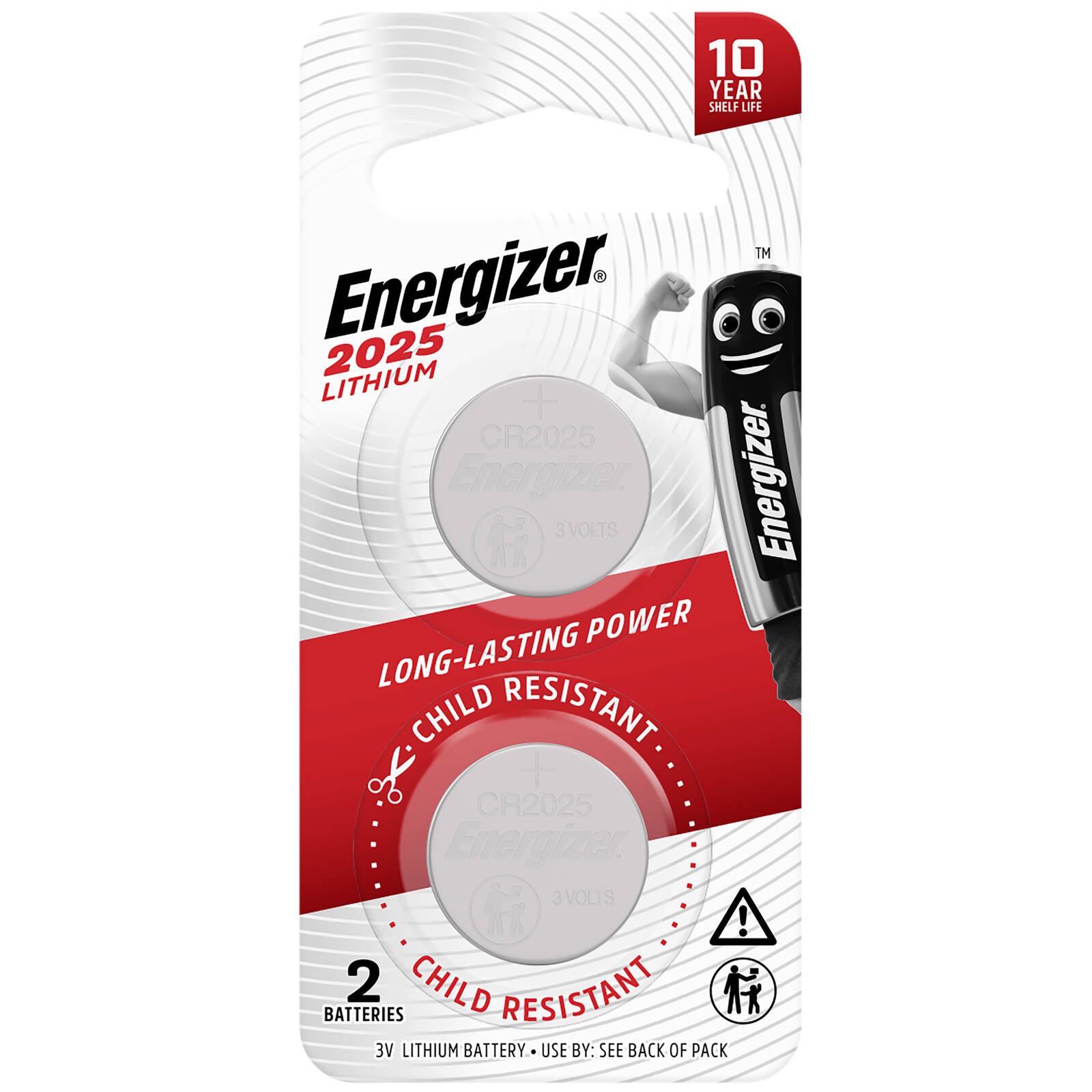 Energizer 2025 Lithium Coin Battery - 2 pieces