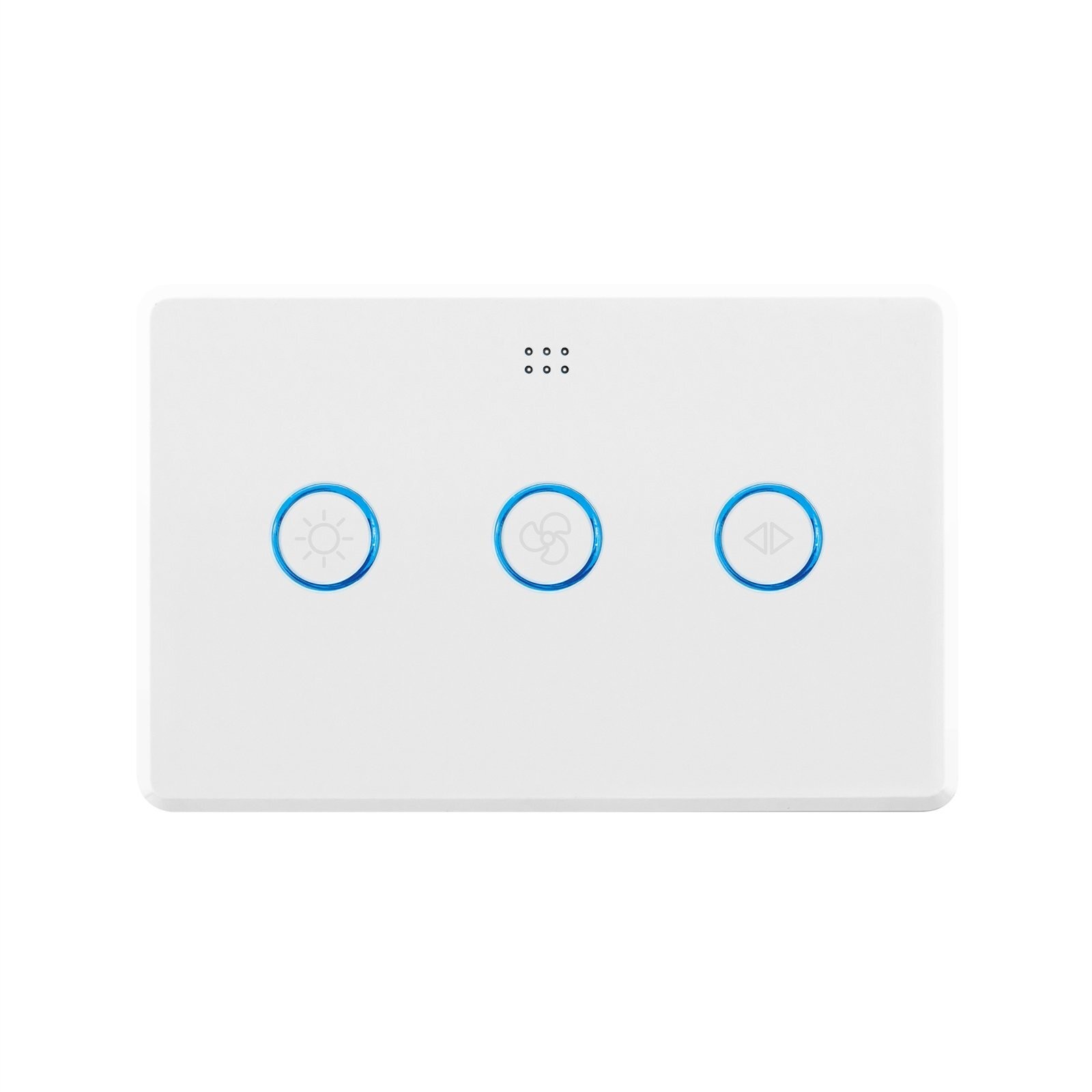 Deta Grid Connect Smart Fan Speed Controller with Touch Light Switch - Gloss Whi