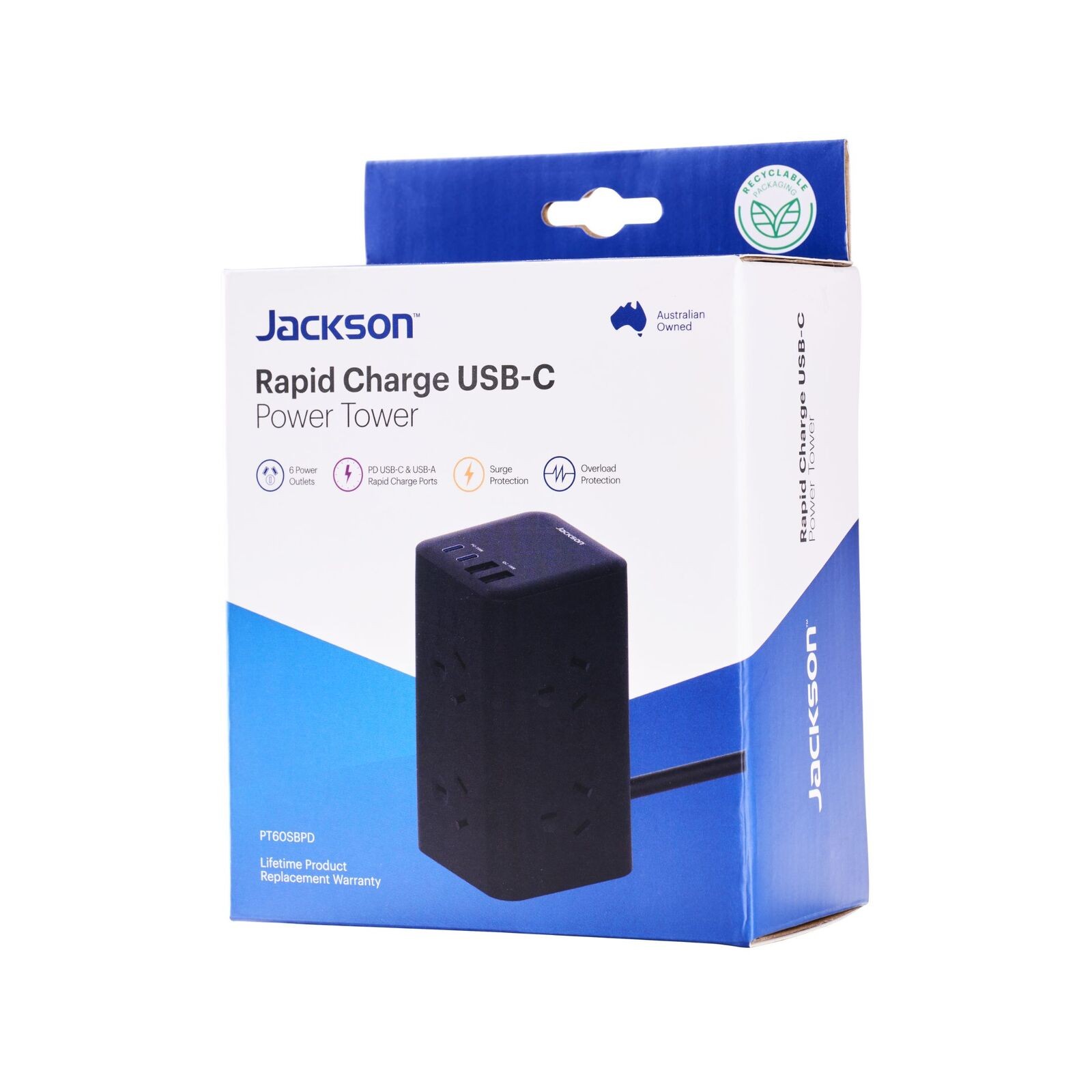 Jackson Rapid Charge USB-C Power Tower Car Charger