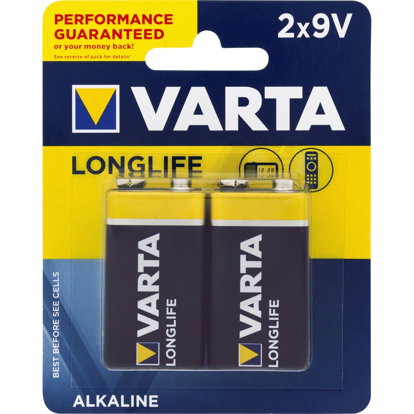 Varta 9V Alkaline Batteries - 2 pieces Workshop Tool
