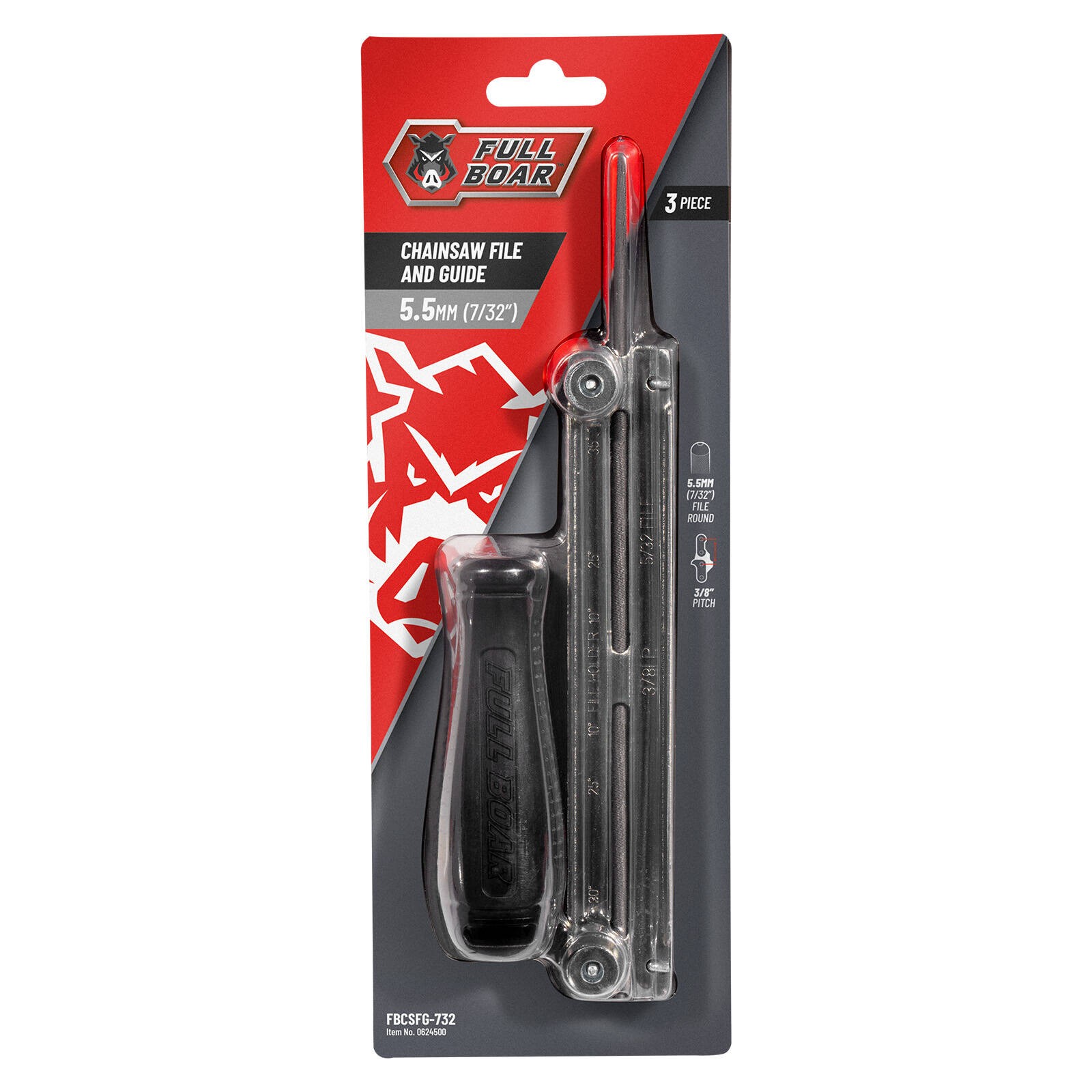 Full Boar 5.5mm (7/32") Chainsaw File and Guide FBCSFG-732 Workshop Tool