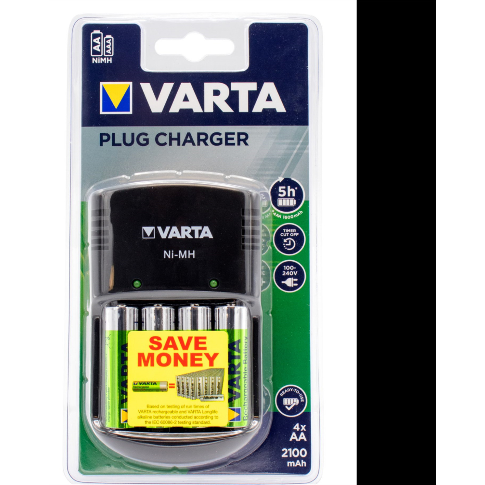 Varta Plug Charger 100-240V AA Battery - 4 pieces Car Charger
