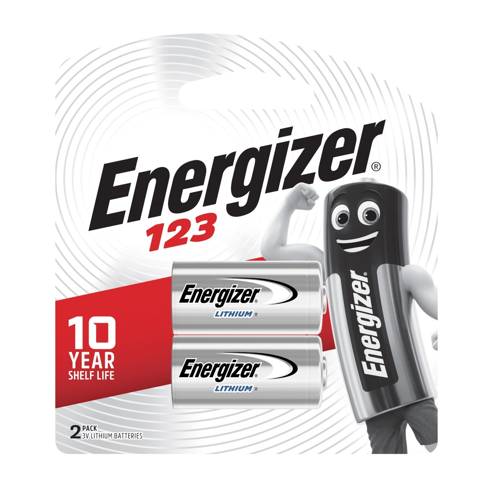 Energizer 123 3V CR123 Battery - 2 pieces