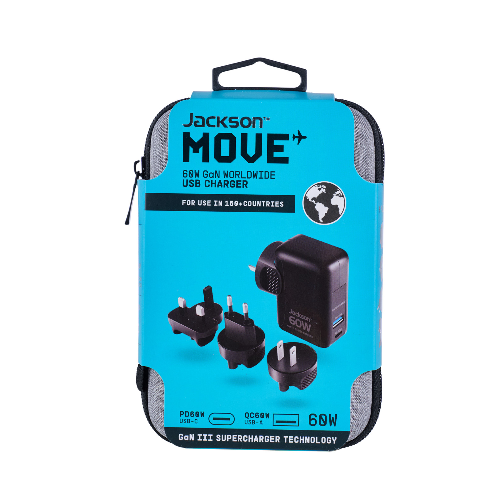 Jackson Move Worldwide 60W USB Adaptor + Carry Case Car Wiring Adapter