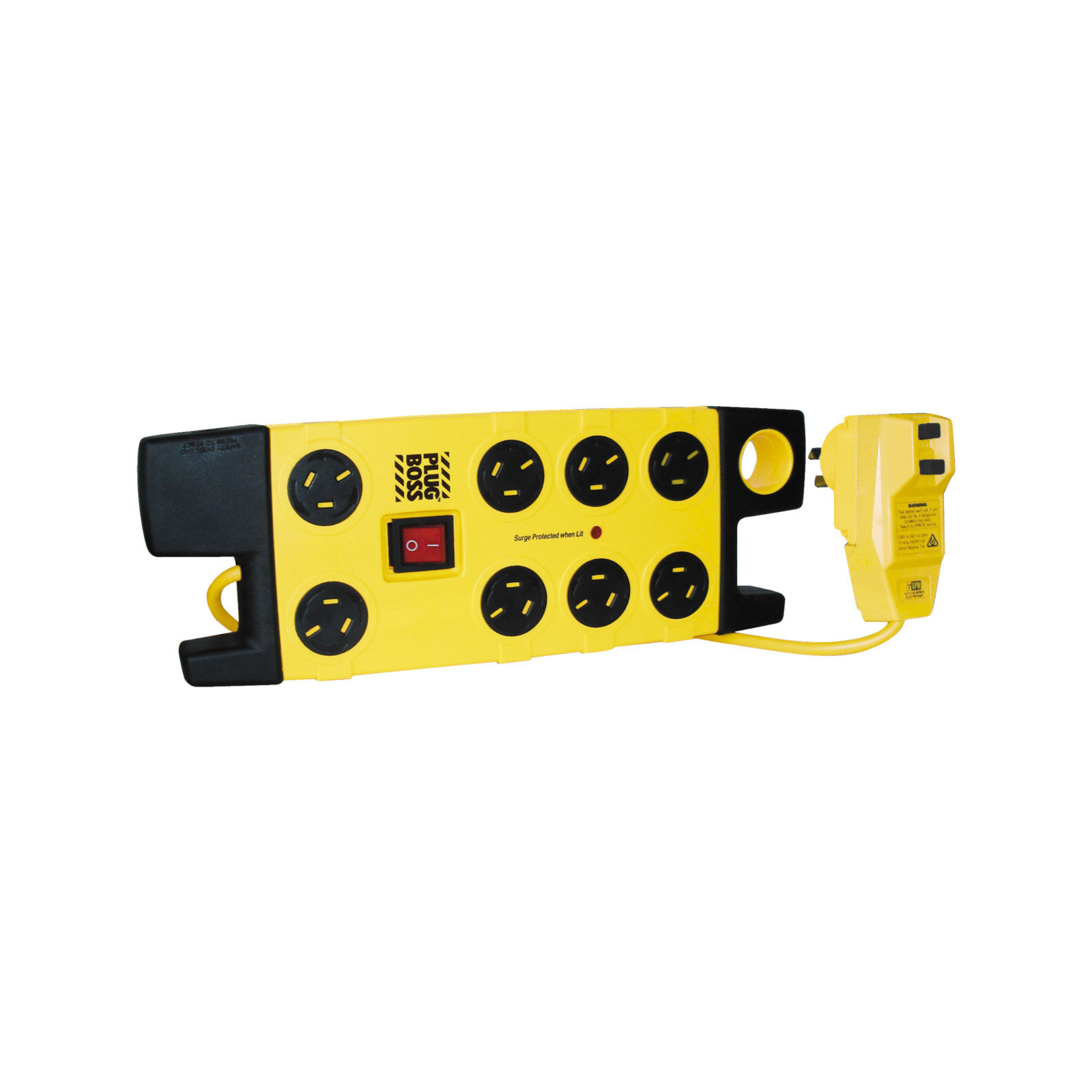 HPM 8 Outlet PlusBoss Surge Protected Powerboard Car Charger
