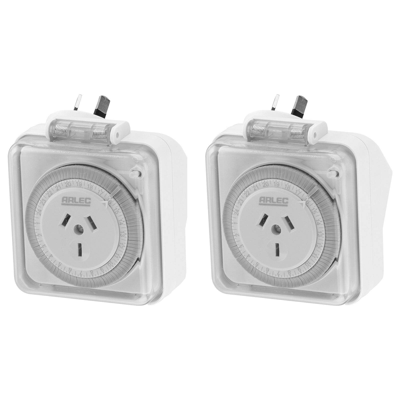 Arlec 24 Hour Weatherproof Timer - Twin Pack