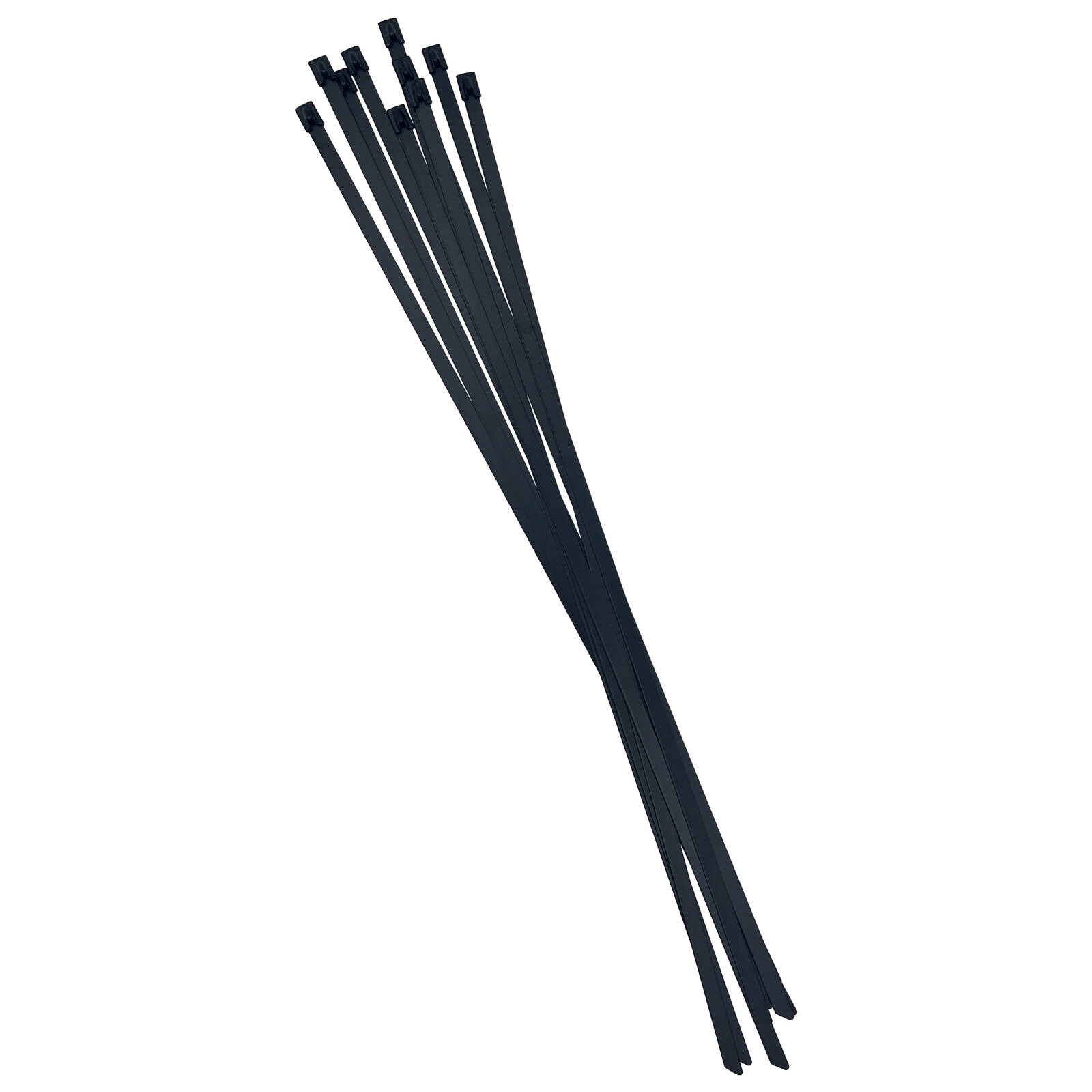 CABLE TIES 520MM X 7.9MM BLACK CRESENT 10PK 316SS CSSB520 Car Wiring Adapter