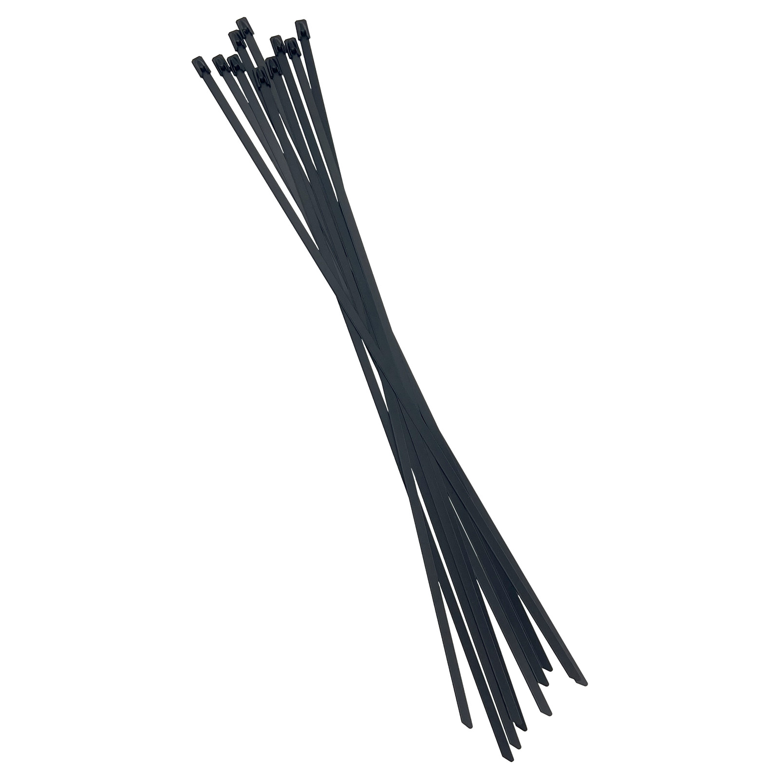Stainless Steel Cable Ties 360mm X 4.6MM BLACK 316SS 10Pk. Car Wiring Adapter