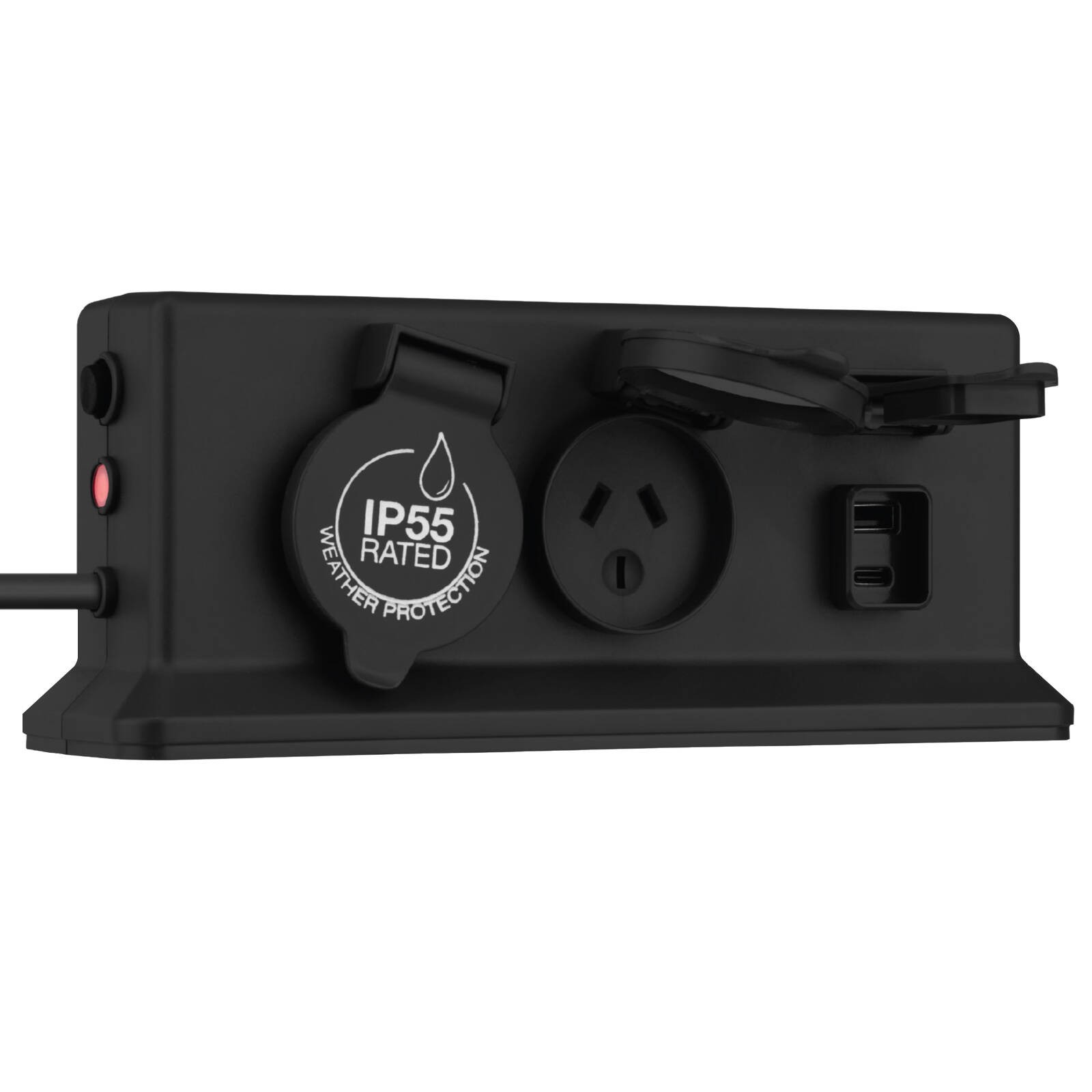 Arlec IP55 4 Outlet Weatherproof Powerboard With PD20W Rapid Charging USB A & C(
