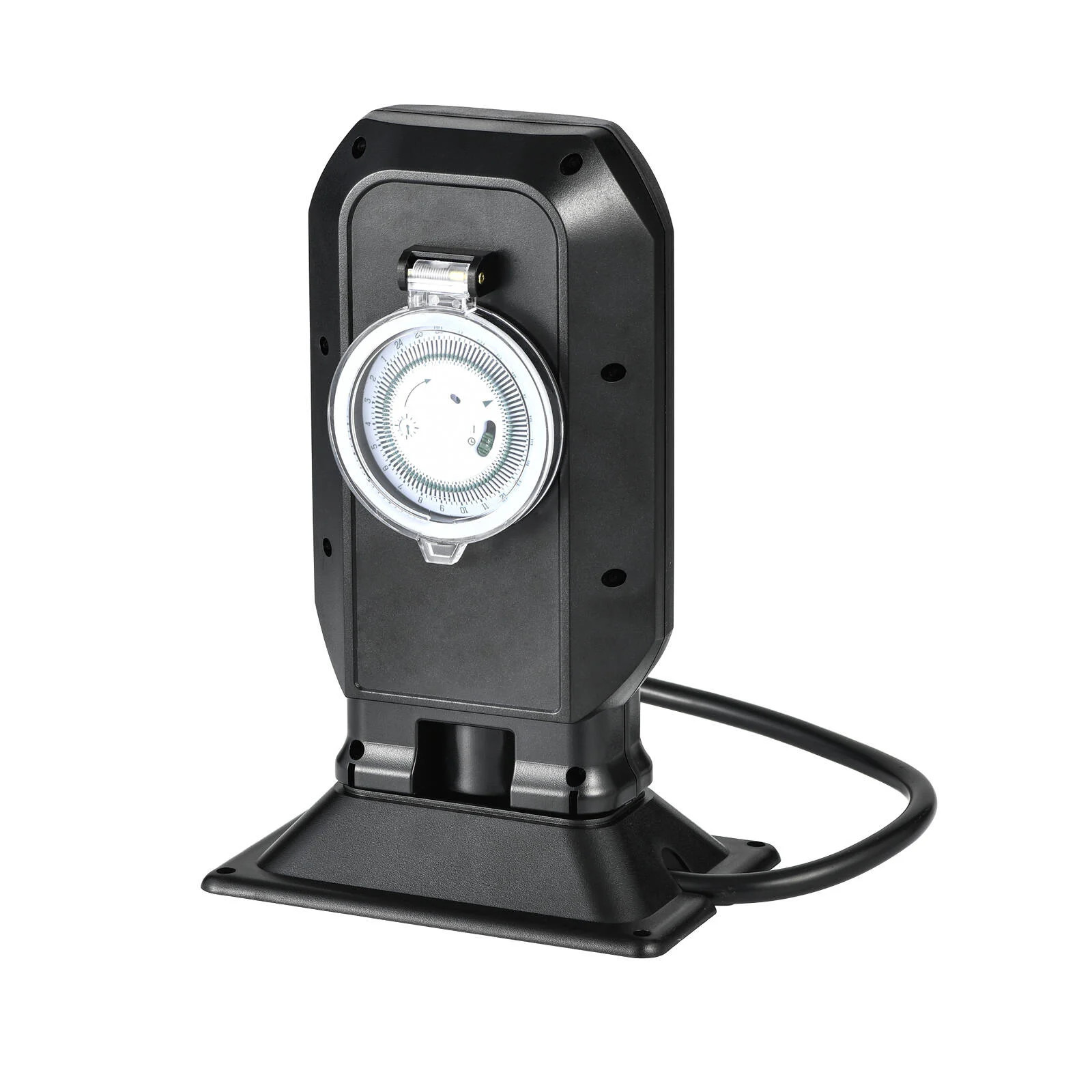 Click 2 Outlet Power Garden Socket with Timer Workshop Tool