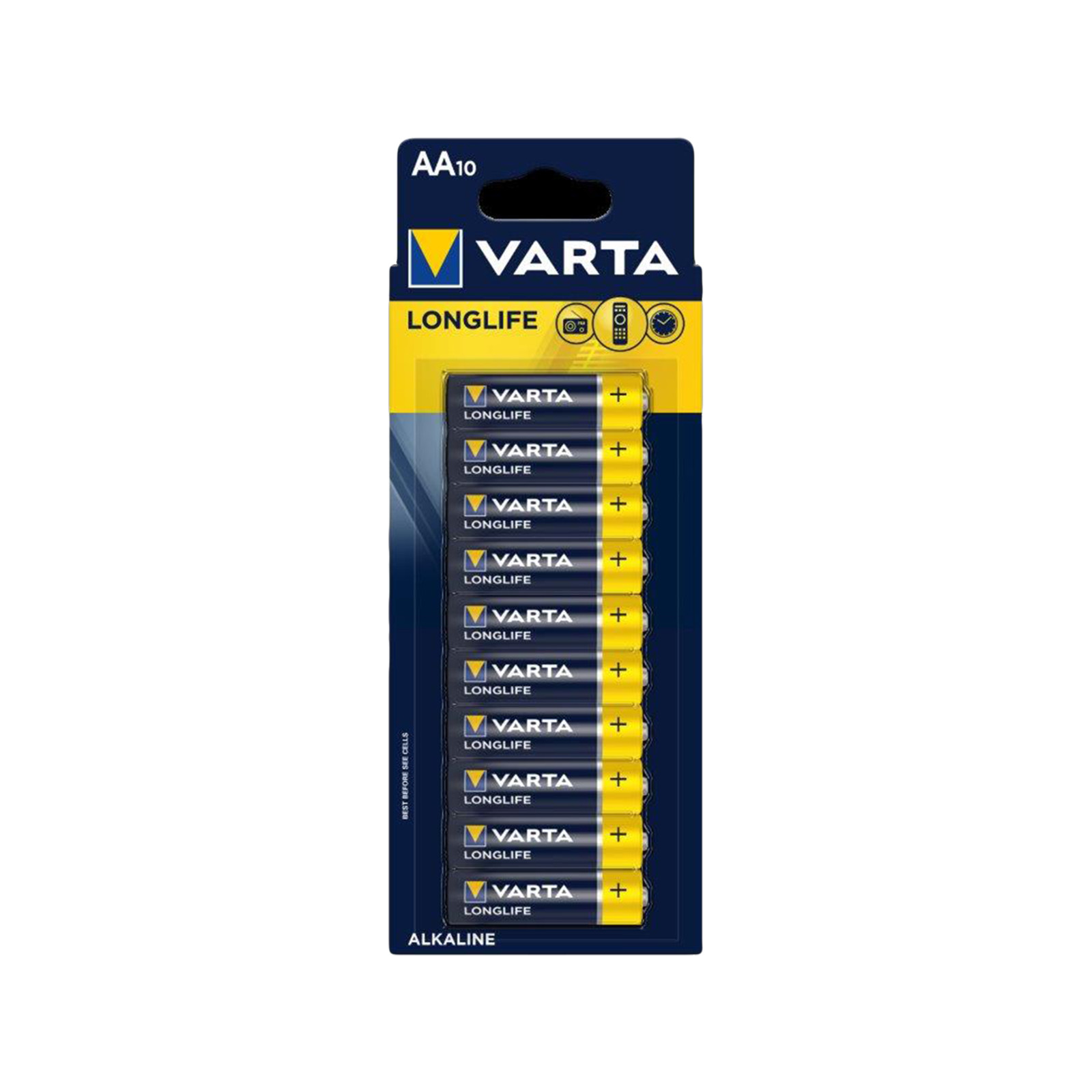 Varta AA Longlife Extra Alkaline Batteries - 10 pieces