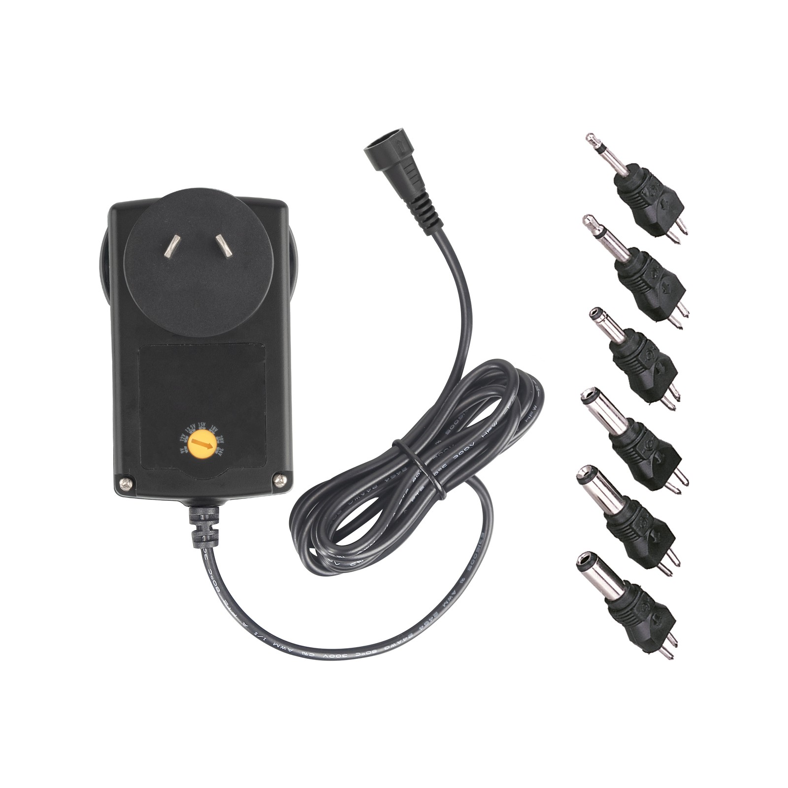 Antsig 9-24 VDC Multi Voltage Power Supply With Plug Adaptors TV Cable
