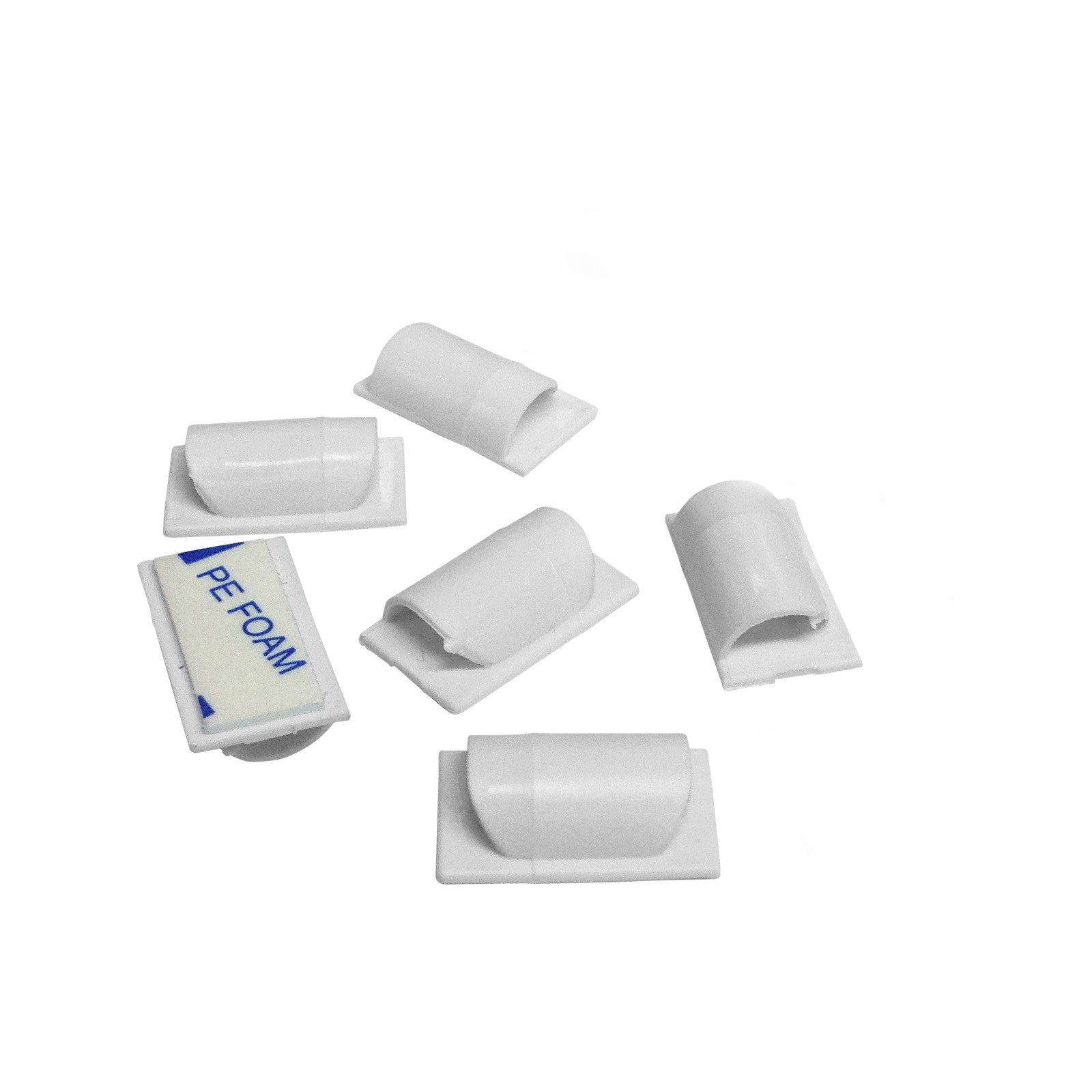 D-Line White Cable Tidy Clips - 6 pieces Car Wiring Adapter