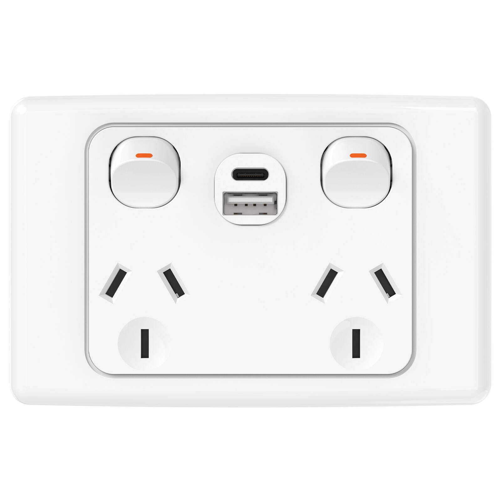 DETA Double Pole Double Power Point With USB A+C Car Charger