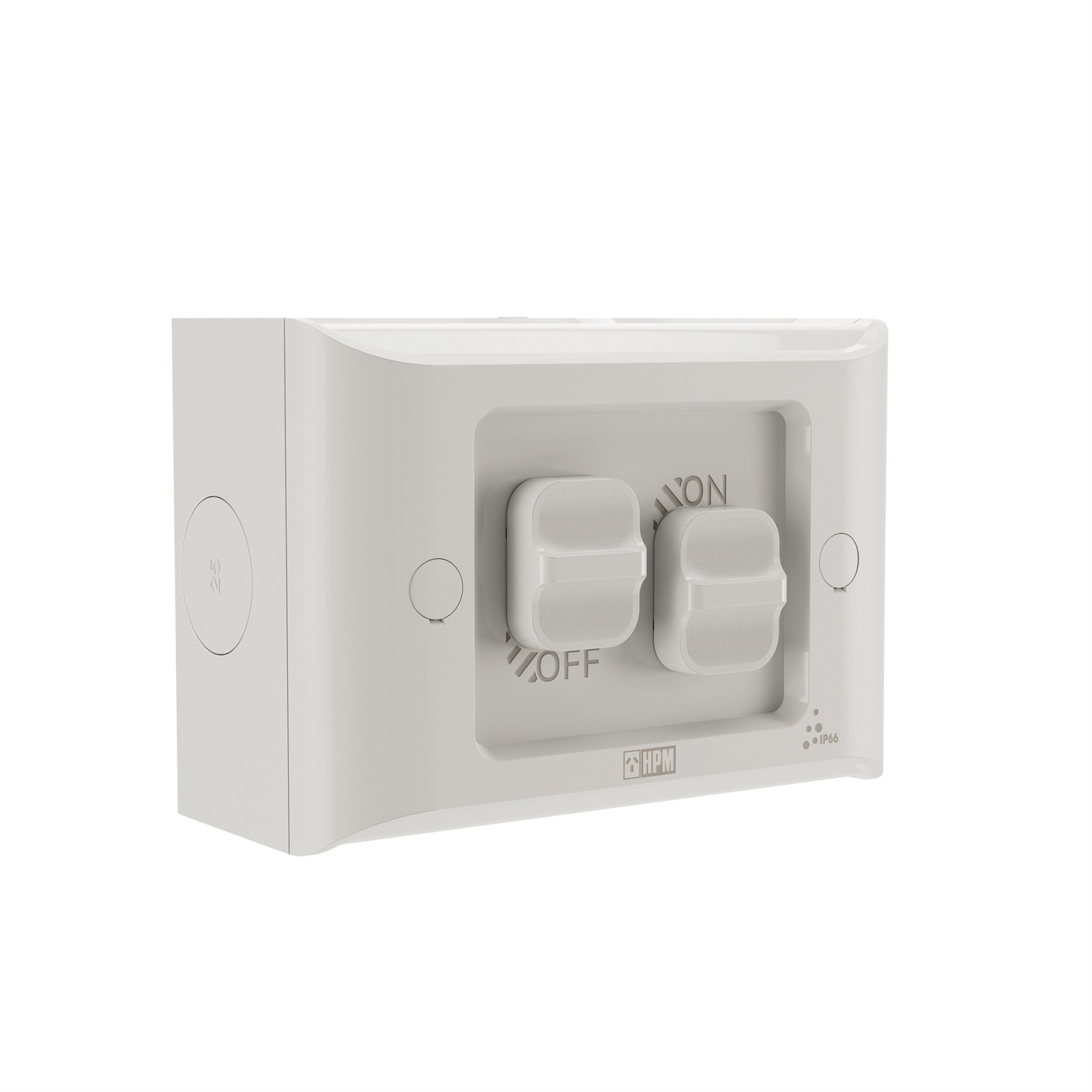 HPM 16A Aqua 2 Gang Switch