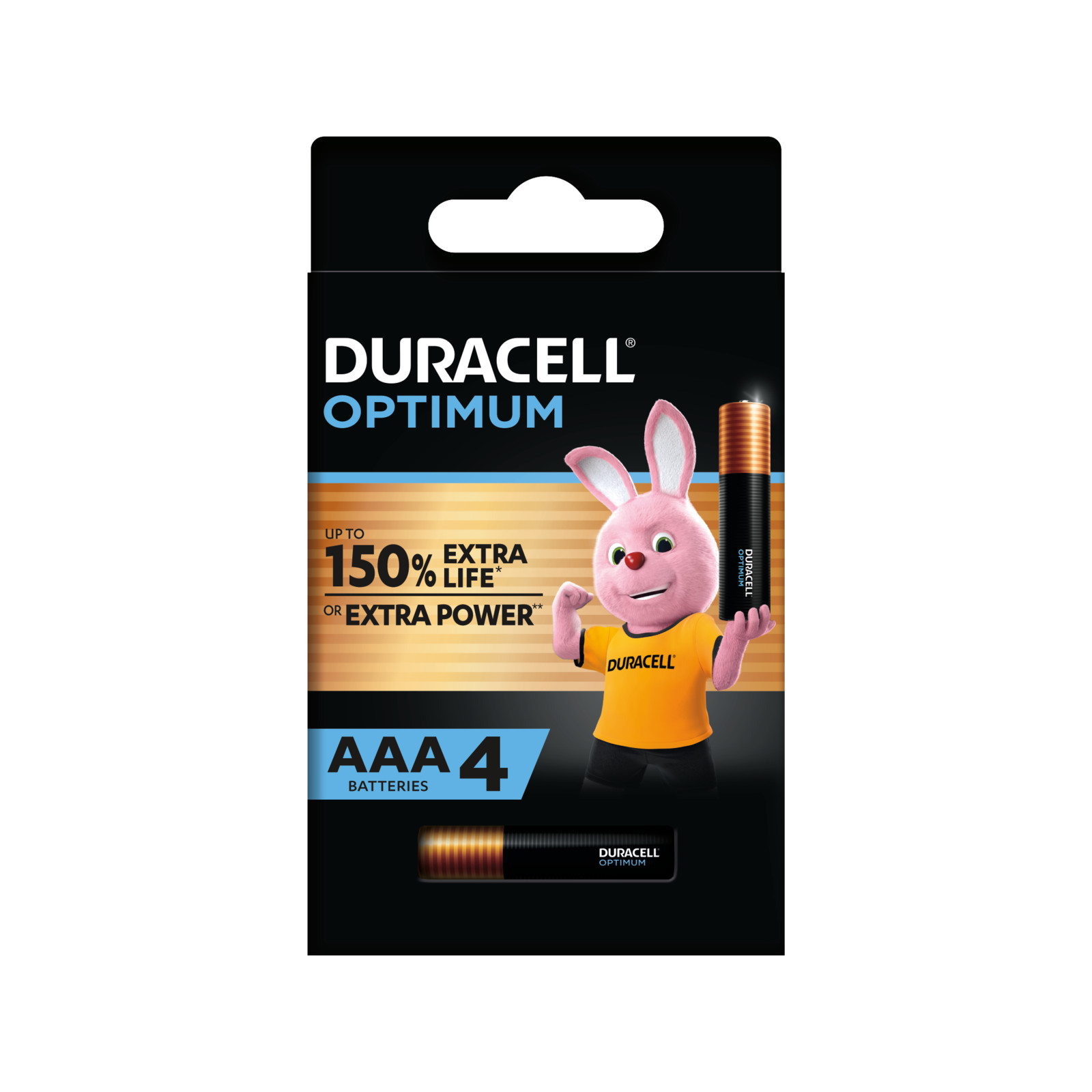 Duracell Optimum AAA attery Sustainable Pack - 4 pieces