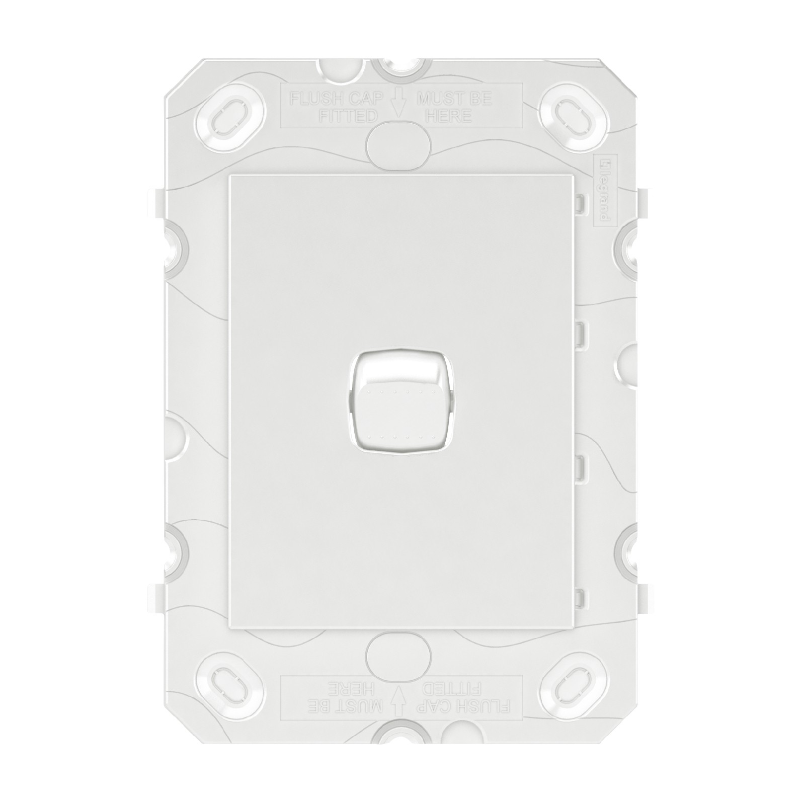 HPM ARTEOR 1 Gang Wall Switch - Grid Only - White
