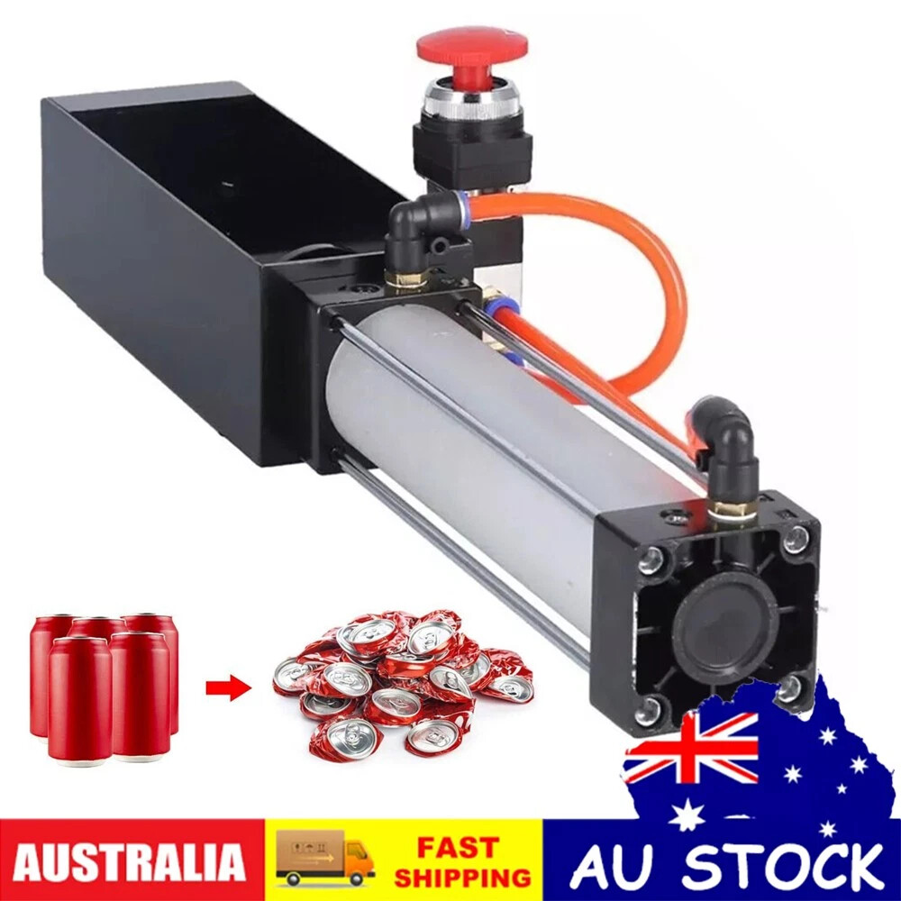 Pneumatic Can Crusher Cylinder Push Valve Black Eco Friendly Recycle Tool
