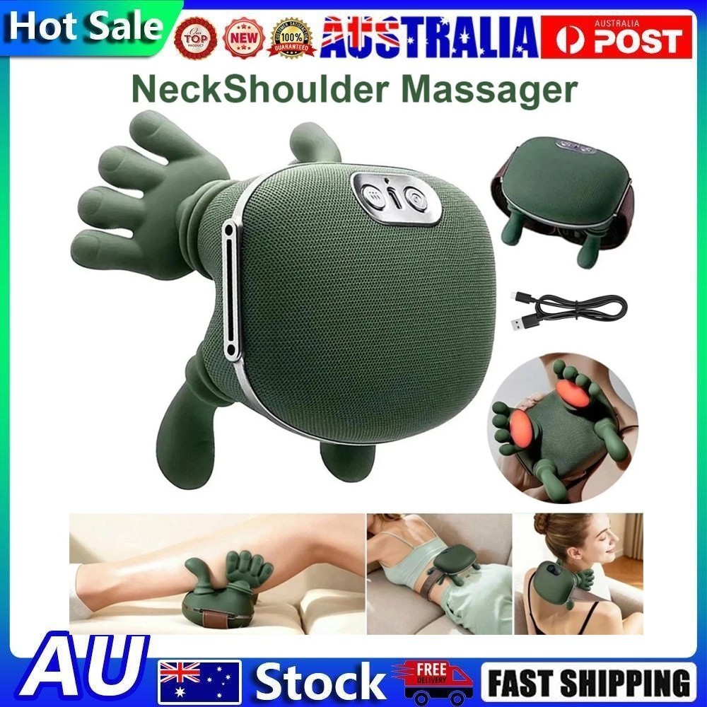 Electric 6D Neck And Shoulder Heating Massager Hand Simulated Trapezius Back