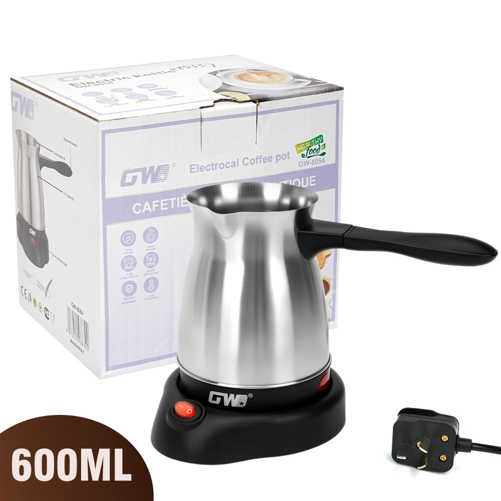 Electric Turkish Coffee Maker Machine 600ml/20oz Pot Multifunction 5-6 Cups