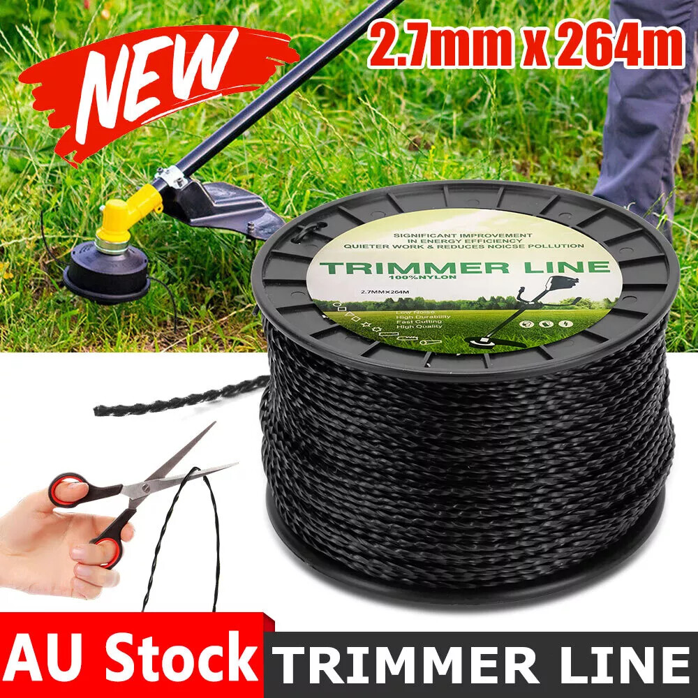 Commercial Nylon Trimmer Line 2.7MMx264M Spiral Twist Whipper Snipper Cord