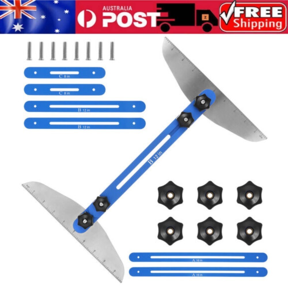 Adjustable Stair Tread Template Scribe Gauge Board Cutting Measuring Blue AUS