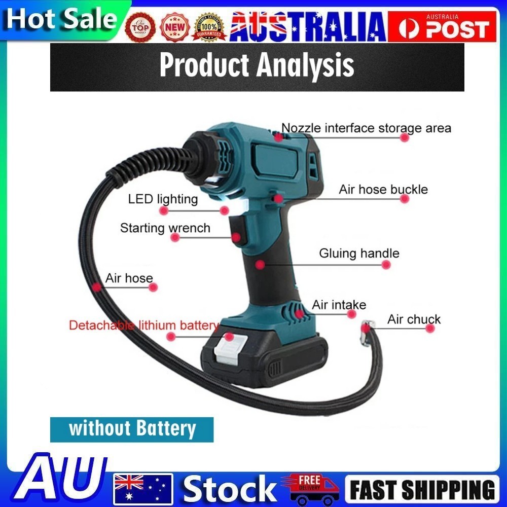 Makita 18V LXT Battery Cordless Car Air Compressor Tyre Inflator Pump 120 PSI.
