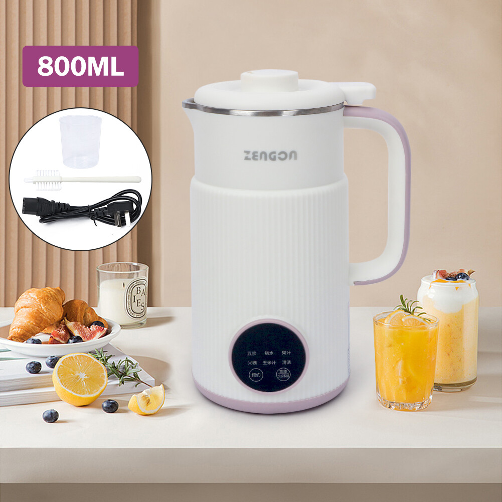 Automatic Heating Soybean Milk Maker 800ML Filter Juicer 600W Electric White