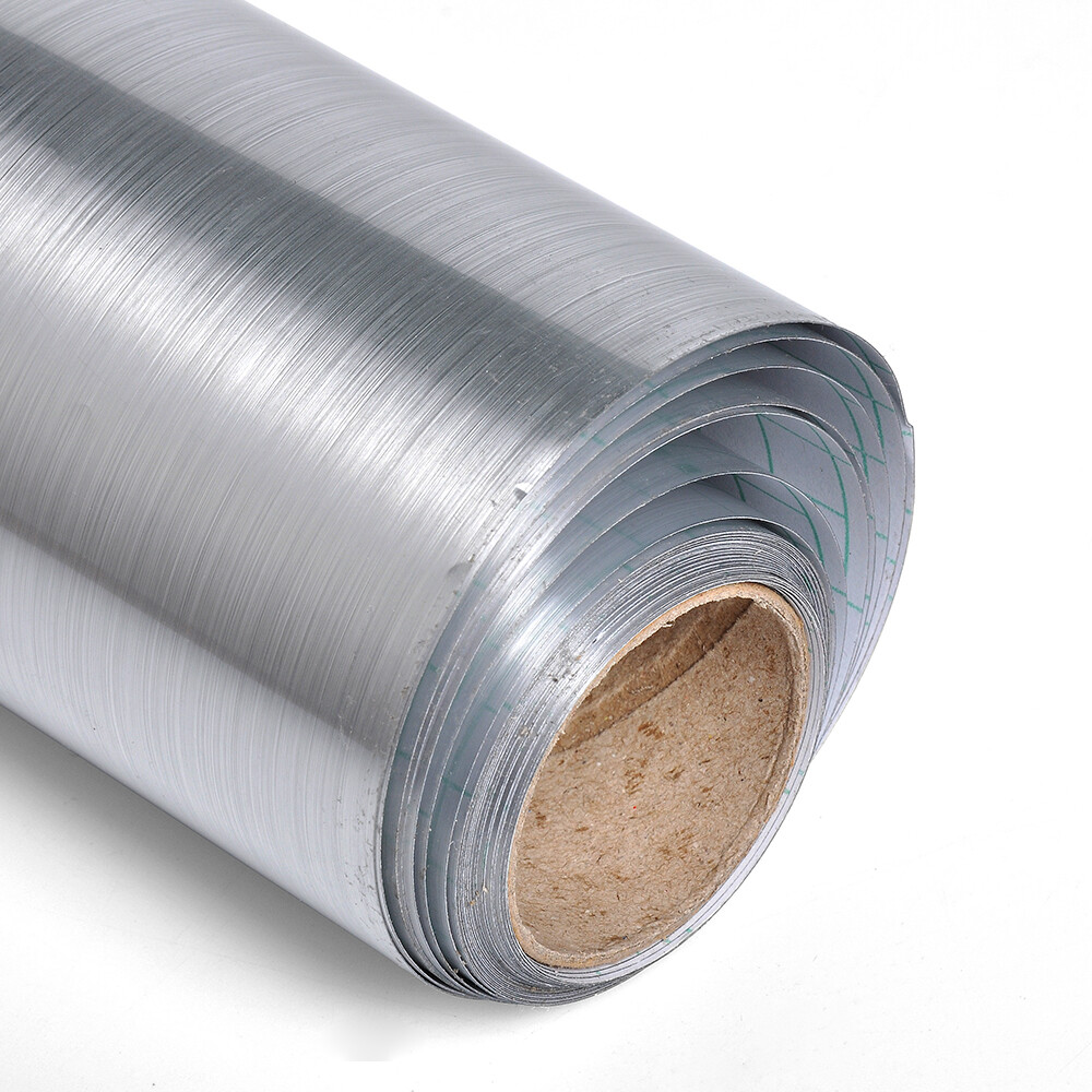 Stainless Steel Brushed Adhesive Contact Paper Wallpaper Silver 3D Bathroom