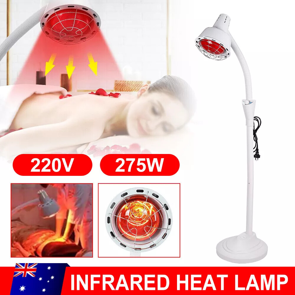 275W Infrared Heat Lamp Light Floor Stand Therapeutic Therapy Pain Relief E27 1