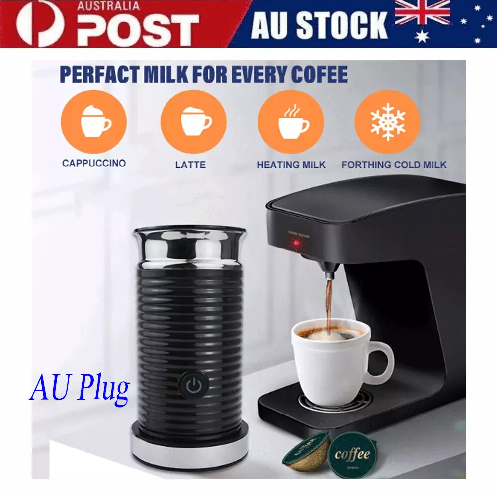 KM-A4 4 In 1 Electric Milk Frother Steamer 125ML Black Stainless Steel 550 W