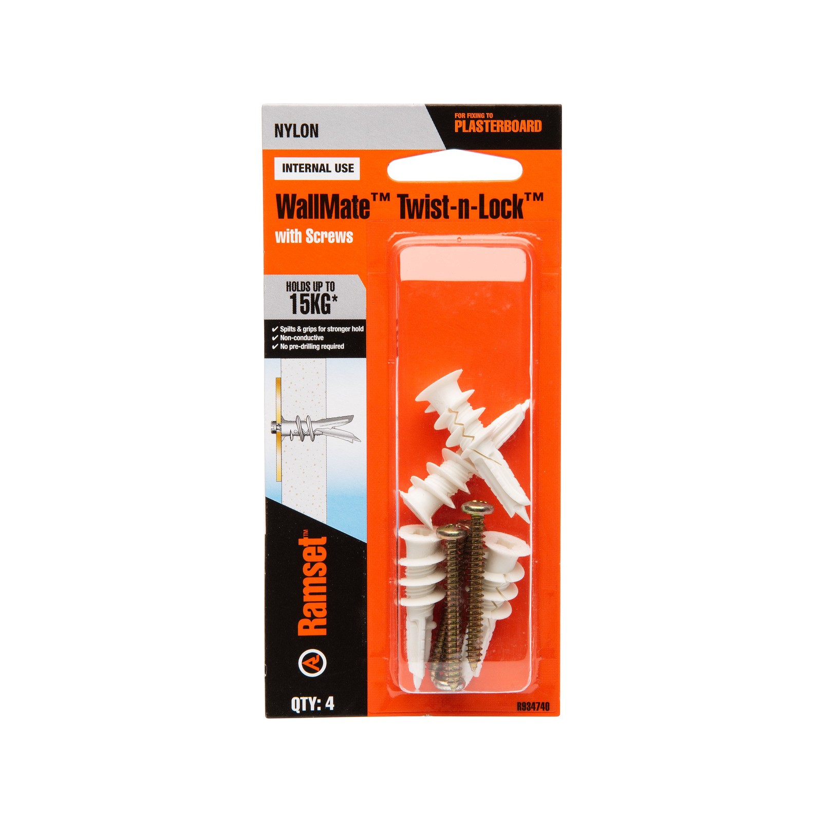 Ramset Wallmate Twist N Lock 2 pcs